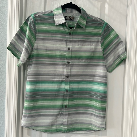 First Wave Boys Short Sleeve Button Down Shirt Size 14/16 - Picture 1 of 4